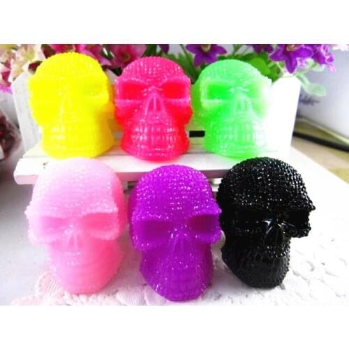 6pcs/lot flat back resin skull mix colors kawaii DIY resin accessories 33*48mm