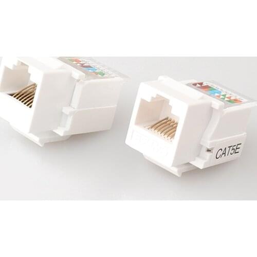 8P8C RJ45 Cat5e Cat6 UTP Keystone Jack Connector Adapter for Wall Plate toolless 90 degree Internet Network Ethernet Lan Cable