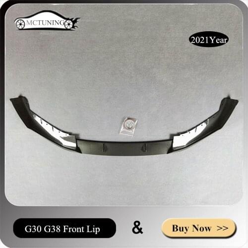 ABS Front Lip Spoiler Car Accessories Carbon Look For B-MW 5 Series G30 G38 2021 Three-piece Car Styling Bumper