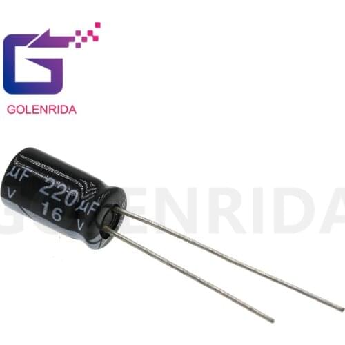 50PCS Electrolytic capacitor 16V220uF 6.3*11mm aluminum electrolytic capacitor 220uf 16v