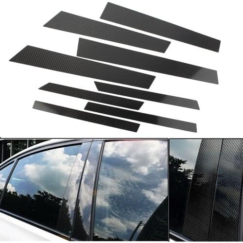 Car Window B-Pillar Trim Cover For BMW X6 2014-2018 X-Series Carbon Fiber Styling ABS Accessories