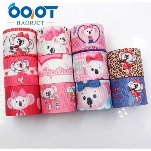 I-19221-391,1-1/2'' 38mm,10yards Cartoon Thermal transfer Printed grosgrain Ribbons,bow cap accessories and decorations