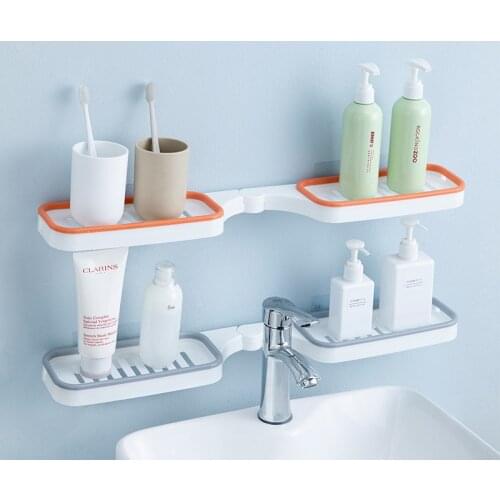 Multifunctional Non-perforated Folding Wall Mounted Towel bathroom kitchen Shelf Rack Organizer Space saving Storage Rack