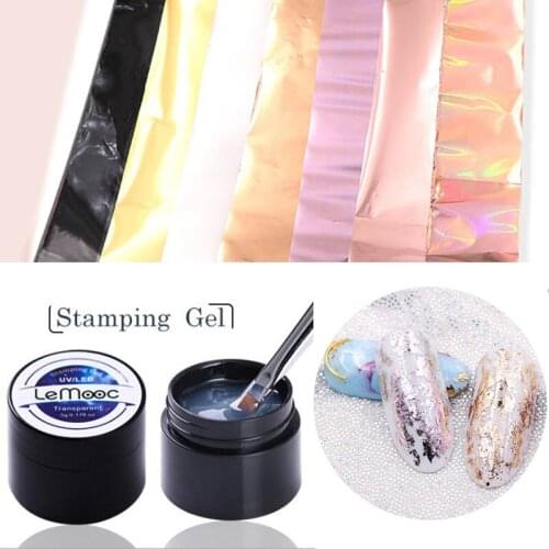 7pcs Nail Foil Set + 1Bottle Stamping Gel Nail Foils Manicure Nail Art Glue Clear Adhesive Star Glue For Nail Foils Transfer