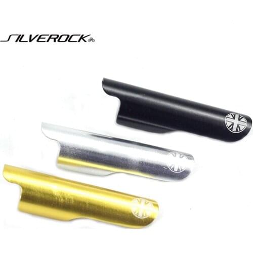 SILVEROCK Aluminum Bicycle Rear Triangle Protection Sticker E Hook Shim Chain Stay for Brompton 3Sixty Folding Bike Sticker