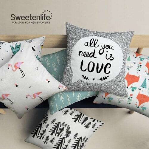 Sweetenlife Cushions Home Decor Cotton Linen Sofa Cushion Cover Wholesale Throw Pillow Covers 60x60cm Nordic style Pillow Cases