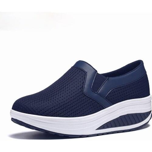 2021 Summer New fashion Woman Mesh Loafers Flat Platforms Female Shoe Casual Wedges Ladies Shoes Height Increasing Footwear