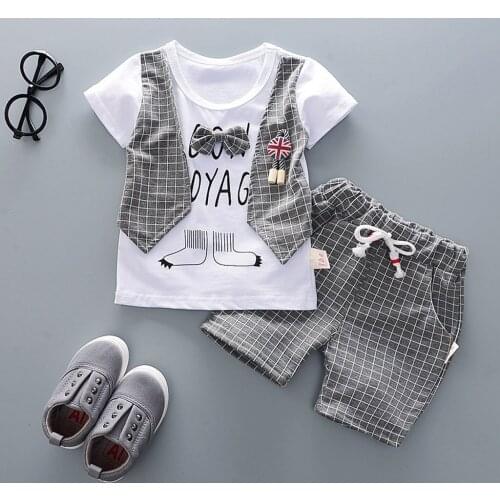 Newborn Baby Clothes Set Toddler Baby Boys Gentleman Bow T-shirt Tops Shorts Pants Outfits Clothing sets комплекты одежды