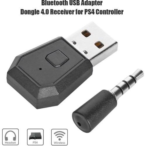 Portable Game Accessory Mini USB Headset 4.0 Adapter Dongle Receiver for PS4 Controller fit for ANY Headsets