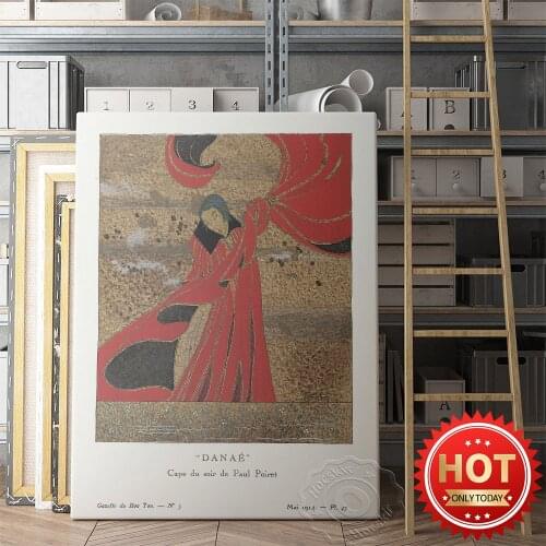 The Rijksmuseum Exhibition Poster, Paul Poiret Artworks Danae Cape Du Soir De Prints, Living Room Home Decor Vintage Art Mural