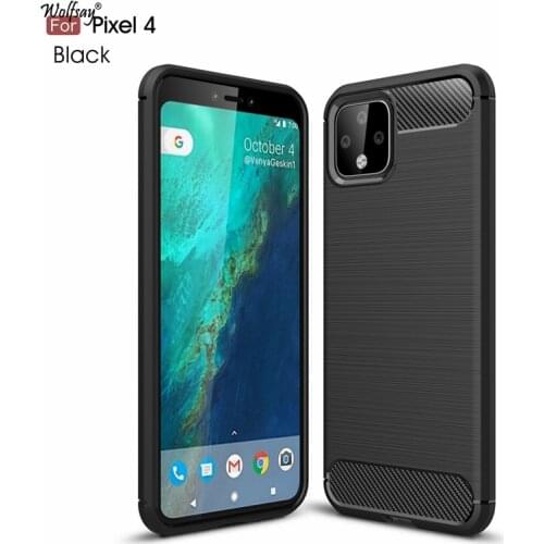 Wolfsay Anti-knock Case For Google Pixel 4 Case Soft TPU Brushed Case For Google Pixel 4 Phone Fundas Coque for Google Pixel 4