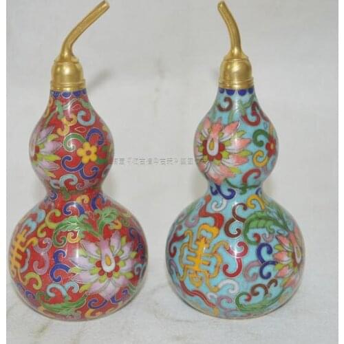Pure copper cloisonne gourd wine gourd ornaments