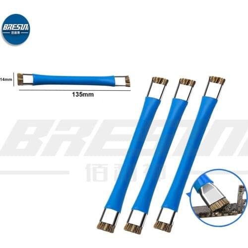 Anti-static Double Head Brush S-022 Rework ESD Anti Static Dust Brush For Mobile Phone Tablet PCB BGA Repair Soldering Cleaning