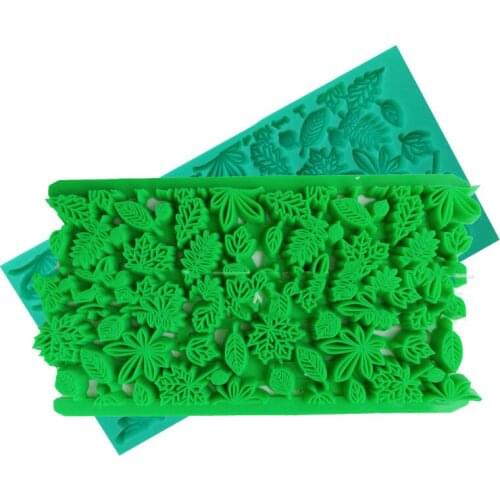 Leaf Silicone soap Mould chocolate edge mold Fondant cake Decorating Tool bakeware cupcake topper moldes para reposteria