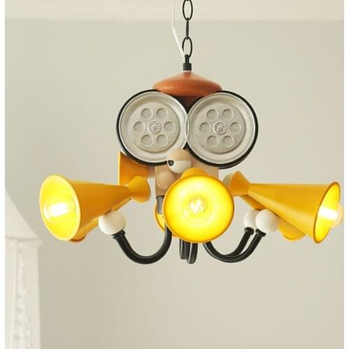 Modern Octopus Childrens Room Hanging Lamp Lovely pendant light Nordic Childrens Room Chandelier Boy Girl Bedroom Lamp