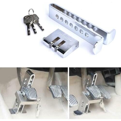 Universal Auto Brake Clutch Pedal Lock Stainless Steel Anti-Theft Device Strong Security Cars Burglar Alarm