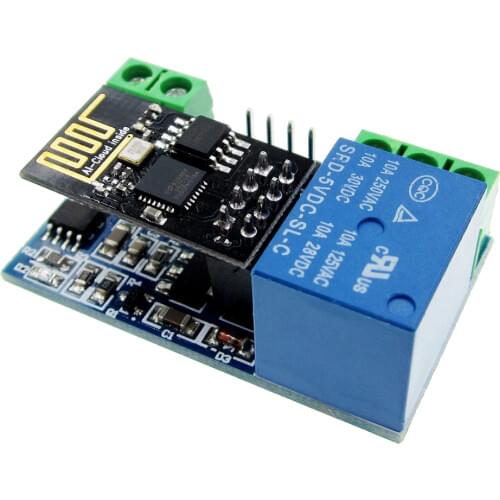 1pcs ESP8266 Esp01 ESP-01 Network Wireless WIFI Relay Module Internet Of Things IOT APP Controller Adapter Board 5V 10A DC 250V