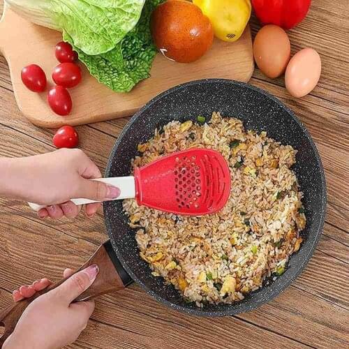 1pc Multifunctional Cooking Spoon Heat-resistant Hanging Colander Garlic Hole Supplies Potato Spoon Press Innovative For Ki D2Y6