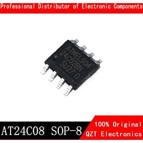 10PCS AT24C08 SOP8 AT24C08BN SOP 24C08 AT24C08N SOP-8 SMD new and original IC