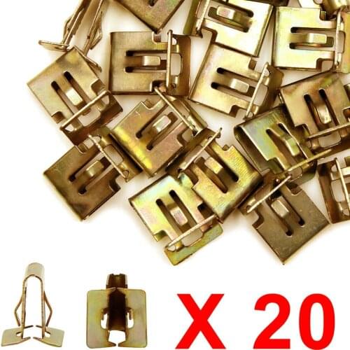 12.2x12.7x15.5mm Metal Retainer Clip 20PCS 20pcs Brand New Car Interior Dashboard Trim