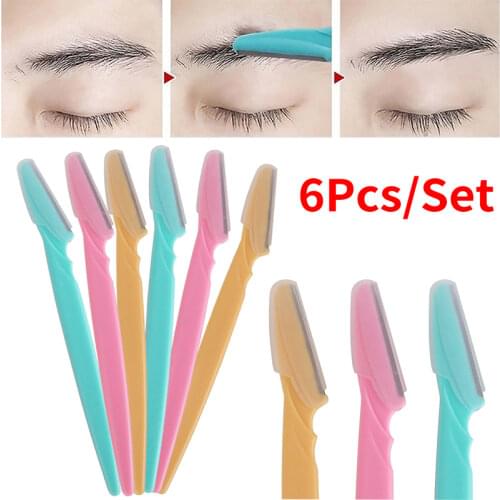 6Pcs Eyebrow Shaver Razor Shaving Shaving Eyebrow Leg Armpit Hair Removal Tool