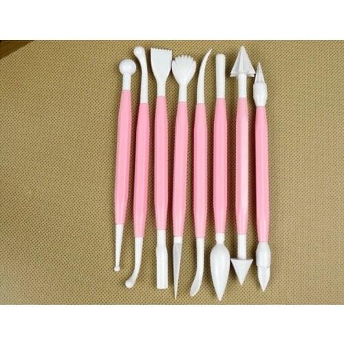 8pcs/set DIY Fondant Cake Carving Tools Food-Grade Sugar Paste Shaping Pen Cake Art Sculpting Tool