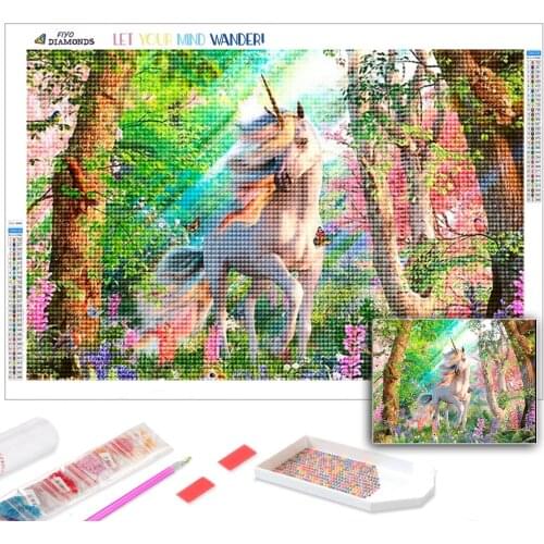5D DIY Diamond Painting Unicorn Animal Cartoon Picture Full Diamond Art Mosaic Embroidery Cross Stitch Kits Home Decor