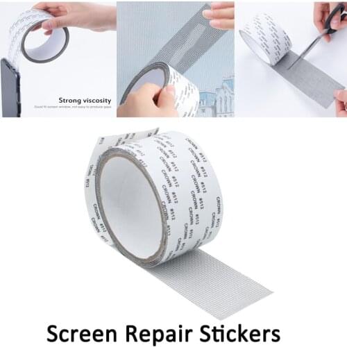 Anti-mosquito Mesh Patch Repair Tape Summer Screen Window Door Mosquito Netting Patch Screen Repair Patch Adhesives Wholesale