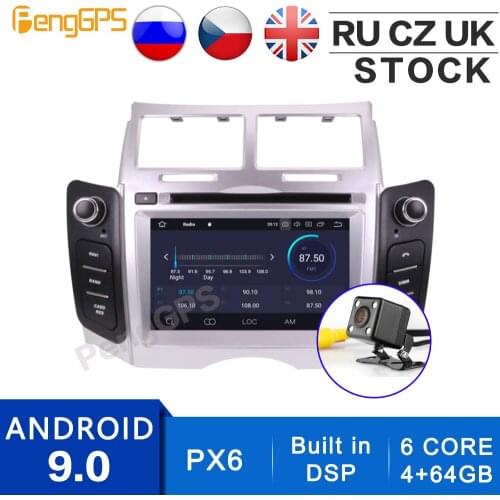 IPS Screen Android 10.0/9.0 Car CD DVD Player for Toyota Yaris 2005-2011 Built-in DSP GPS Navigation 1080P Video 2 Din Headunit