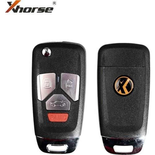 Xhorse XNAU02EN Wireless Remote Key For Audi Flip 4 Buttons Key English Version 10pcs/lot