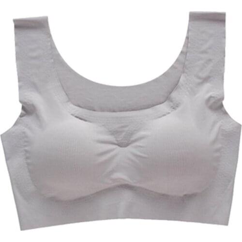 Gathering no steel ring shockproof bra anti-sagging seamless running student yoga beauty back tube top