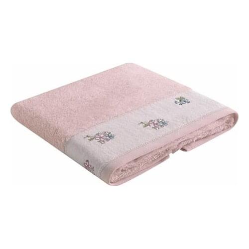 Taç Ade Face Towel Powder Color 60% Cotton 40% Bamboo 50x90 cm