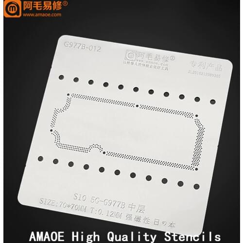 For Samsung S10 5G G977B Mainboard Middle Layer Board BGA Reballing Stencil Plant Tin BGA Reballing Stencil Solder Template