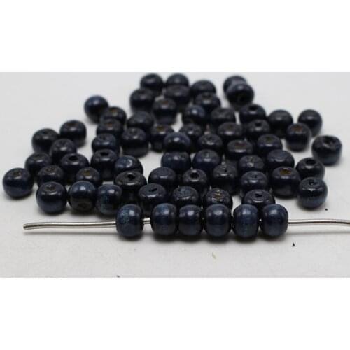 500 Pcs Dark Blue 8mm Round Wood Beads~Wooden Spacer Beads Jewelry Making