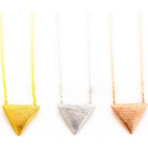 Fashion triangle women pendant necklaces Geometrical shape pendant necklaces for party