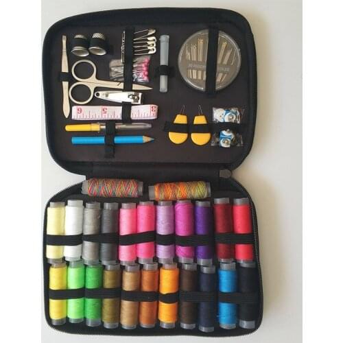 97pcs Sewing Set Portable Travel Sewing Box Clipper Needlework Scissor Quilting Sewing Thread Embroidery Handcraft Craft Tool