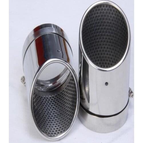 Stainless Steel CHROME EXHAUST MUFFLER TIP For Tiguan 2009 2010 2011 2012 2013 2pcs
