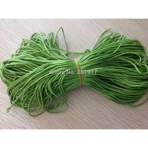 2mm Olive Green Rattail Braid Nylon Cord+DIY Macrame Rope Making Beading Bracelet Cords Accessories 90m=90m*1Roll