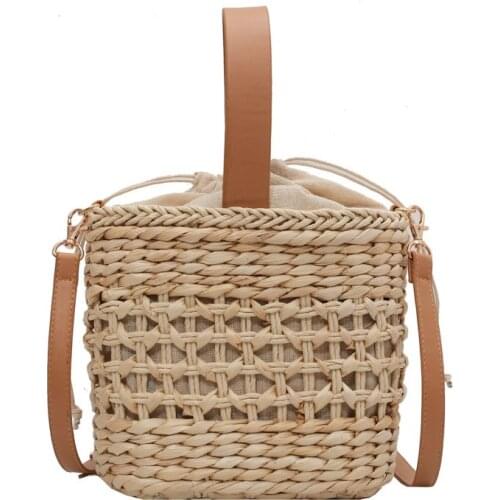 New ladies bags min sac de plage designer handbag woven bag borsa paglia straw shoulder bag women crossbody bolso paja tote bag