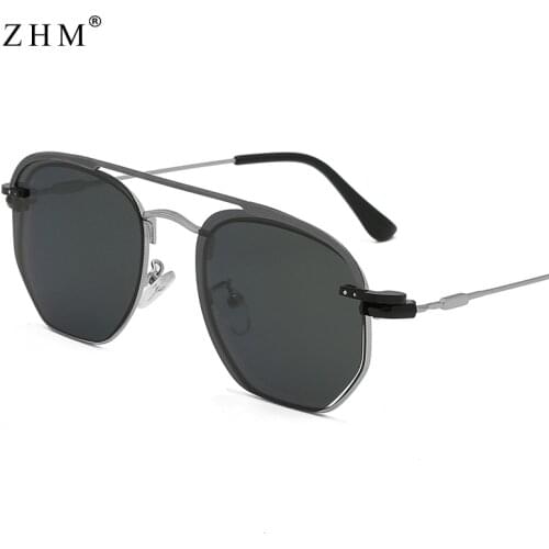 New fashion sunglasses with metal sleeve mirror, beach men and women mirror clips, polarized sunglasses with flat glasses frames