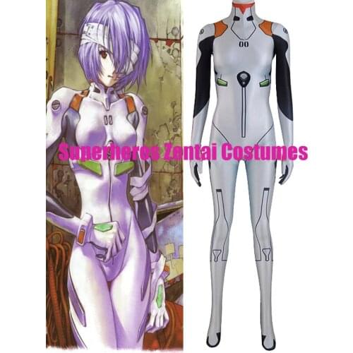 2017 New Ayanami Rei Costume Anime EVA Ayanami Rei Cosplay Costume Customized Fullbody Zentai Suit
