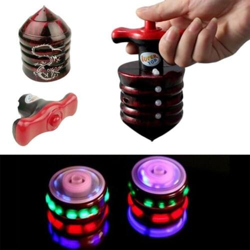 Wholesale LED Flashing Spinning Top Music Gyroscope Gyro Peg Toy Kid Gift Party Supplies Children Boy Interactive Toy with Light