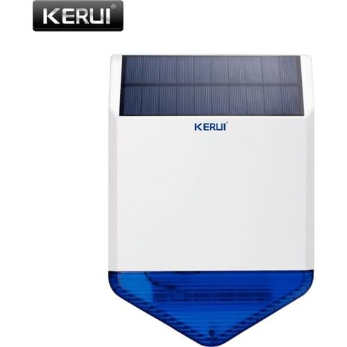 Original KERUI wireless outdoor Solar siren panel KR-SJ1 For KERUI Alarm System security with flashing response sound