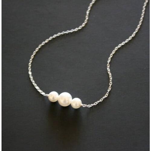 New Jewelry Simple Single Clavicle Necklace Simulation Pearl Womens Necklace Wholesale Necklace Choker Chain Necklace Women