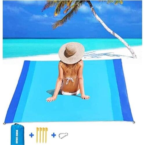 Sandbeach Blanket Foldable Large Size Beach Mat Oversized Waterproof Outdoor Travel Camping Hiking Beach Mat Vacation Gift