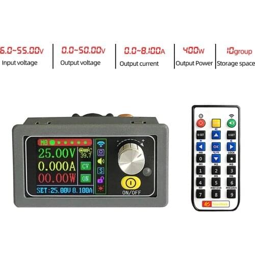 XY5008 1.8inch Screen DC DC Buck Converter CC CV 0-50V 8A 400W Power Module Adjustable Regulated Laboratory Power Supply Variabl