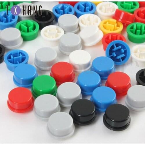 140pcs Round Mixed Color Tactile Button Caps Kit For 12x12x7.3MM Tact Switches diy electronics