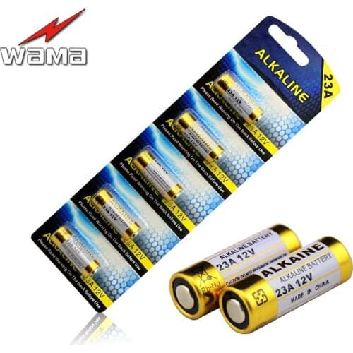 20pcs/4pack Wama Alkaline 12V 55mAh 23A Primary Dry Batteries 21/23 23GA A23 A-23 23A RV08 Alarm Car Remote Battery Drop Ship