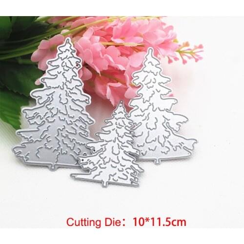 2020 Christmas Pine Neddles Tree Frame scrapbooking DIY frame Shape Metal steel cutting die Book photo album art Card Dies