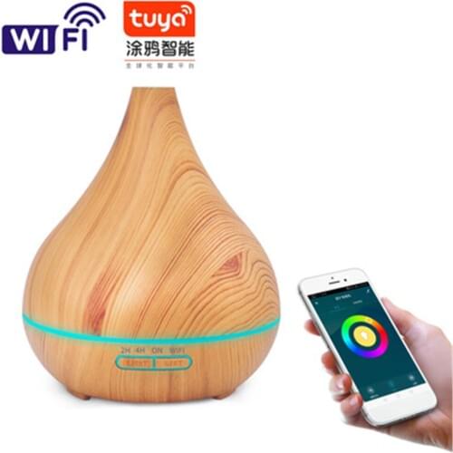 400ml WiFi essential oil diffuser, aromatherapy oil diffuser and cool mist, automatic shut-off humidifier without water